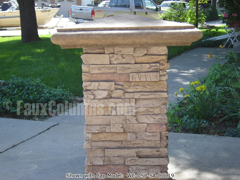 Pillar caps in wide design make the appeal of accent columns stand out.