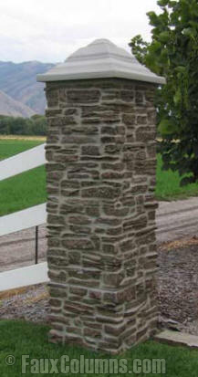 Stone veneer columns never fail to accentuate your curb appeal.