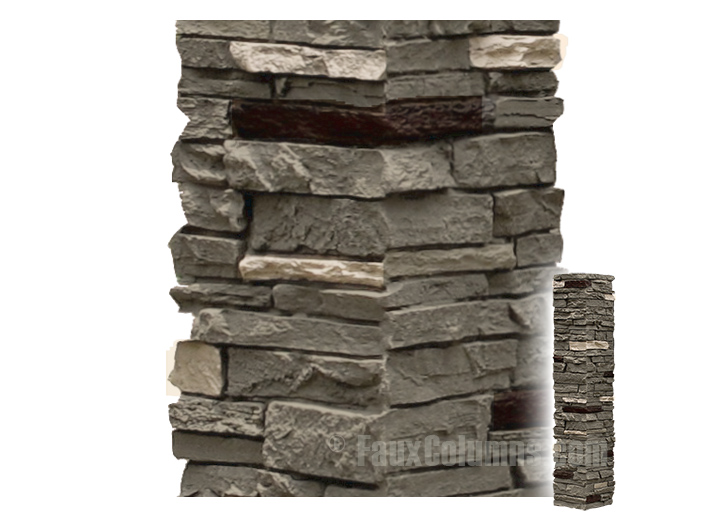 Slate stone columns in the Pewter color look great at your driveway entrance.