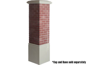 Carlton brick style column with base and column cap.