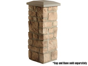 Cobblestone style columns make great accent pieces. 