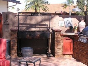Outdoor Kitchen with Faux Stone Panels Kitchen design outdoors using faux stone panels