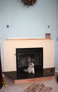 Fireplace before photo