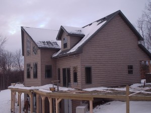 Home remodeled with insulated log siding