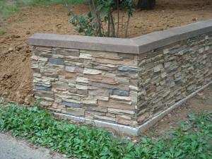 With the use of wood cutting tools, Ray was able to miter a clean edge at the corners of his retaining wall for a more natural feel to the design.
