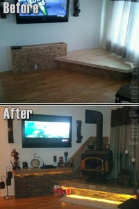  Before and after - the finished product looks amazing.