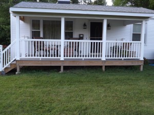  BEFORE: Tim and Marie's home looks great - but the porch needs some finishing touches.