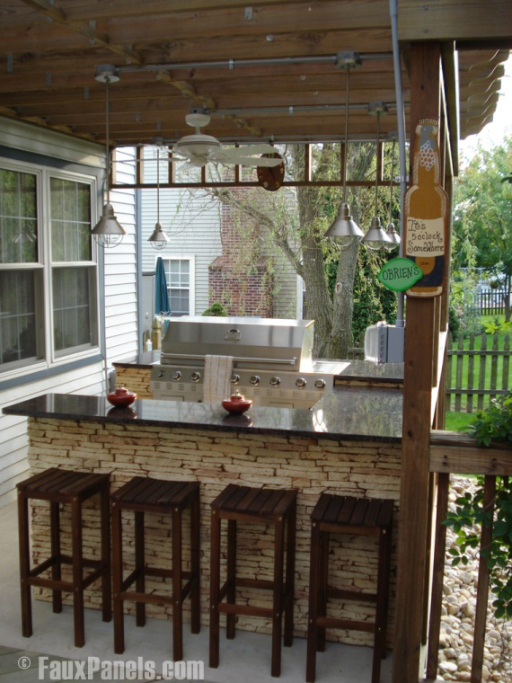 a DIY outdoor bar is a fun way to entertain friends.