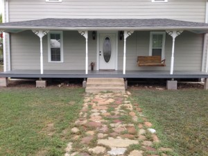 Before the remodel, Mark's porch had the unsightly exposure of the framing underneath.