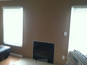 Fireplace before photo