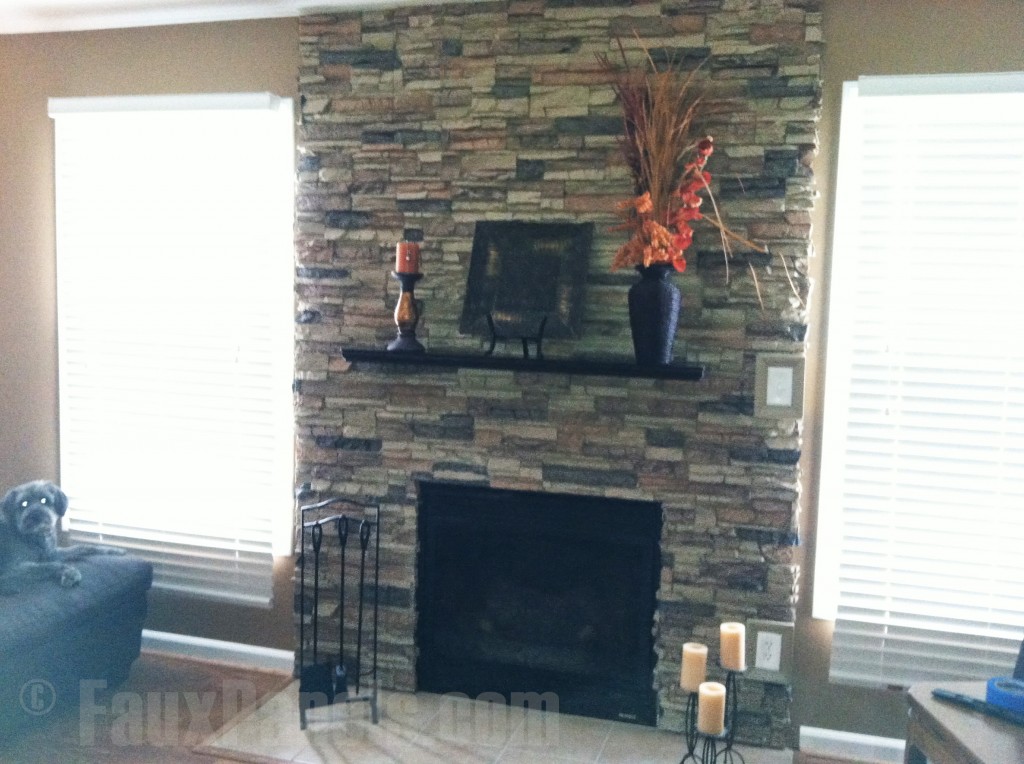 A beautiful DIY fireplace surround built FauxPanels by a 50 year old woman with little building experience.