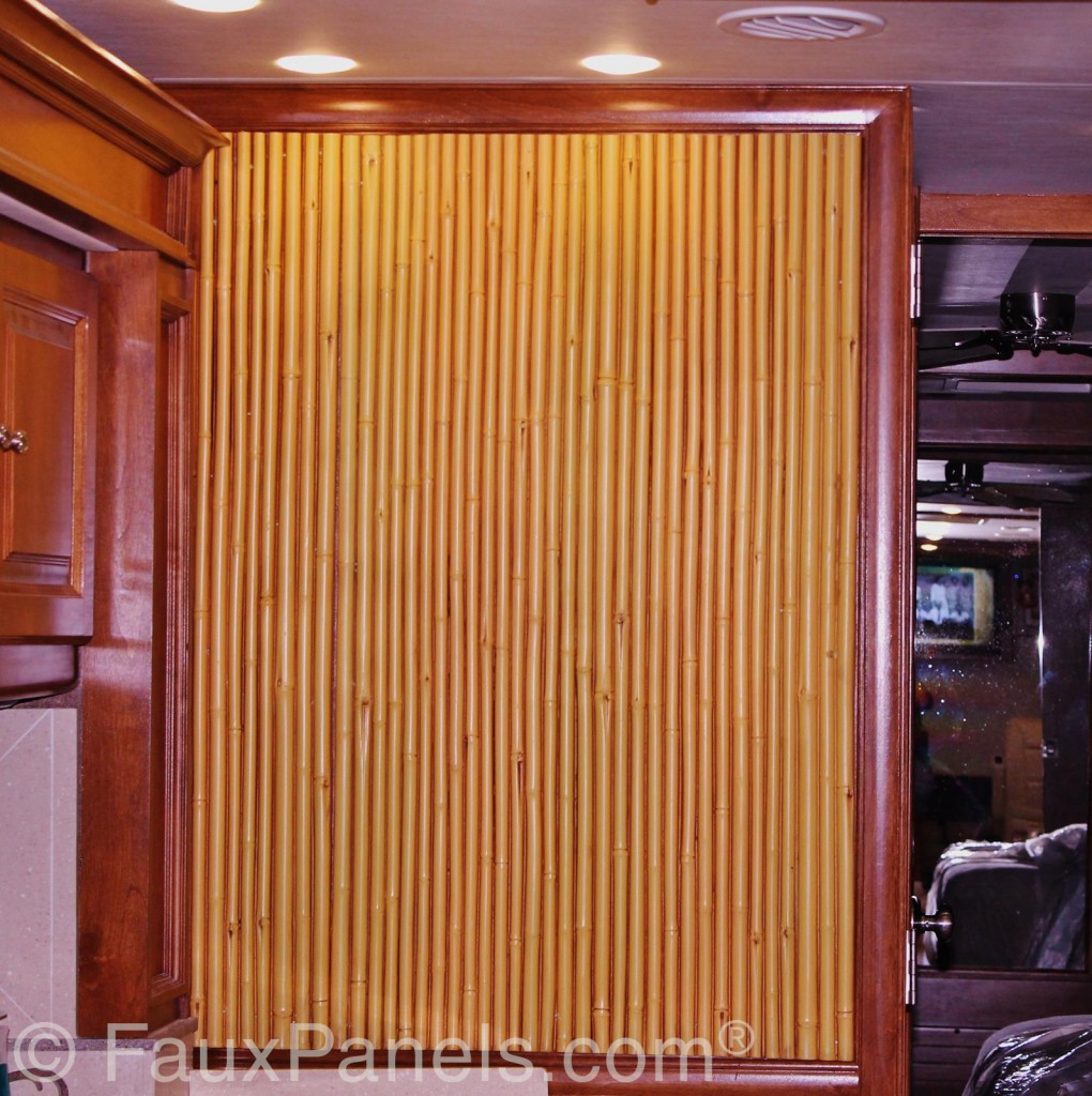 Lightweight bamboo panels are perfect design elements for RV's and mobile homes.