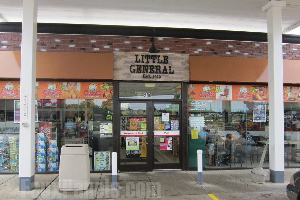 Convenience store exterior resided with Nailon Brick panels.
