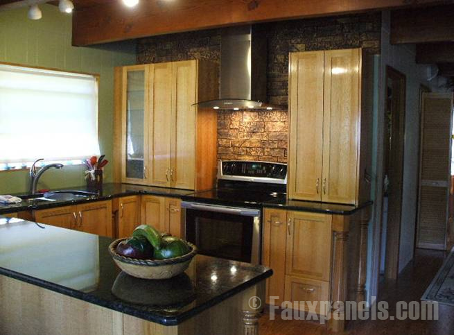 Bring your kitchen remodeling ideas to life with simulated stone panels.