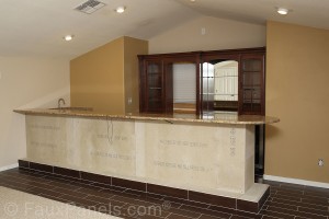A boring home bar before...