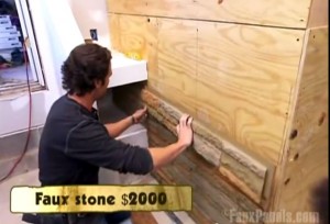 Host of Money Hunters installs ledgestone panels in season 2 episode of Money Hunters.