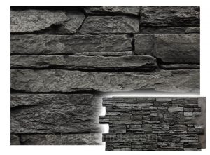 Coal Gray panel, inspired by the granite mountains of New England