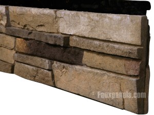 Versetta concrete stone veneer panel, close up view.