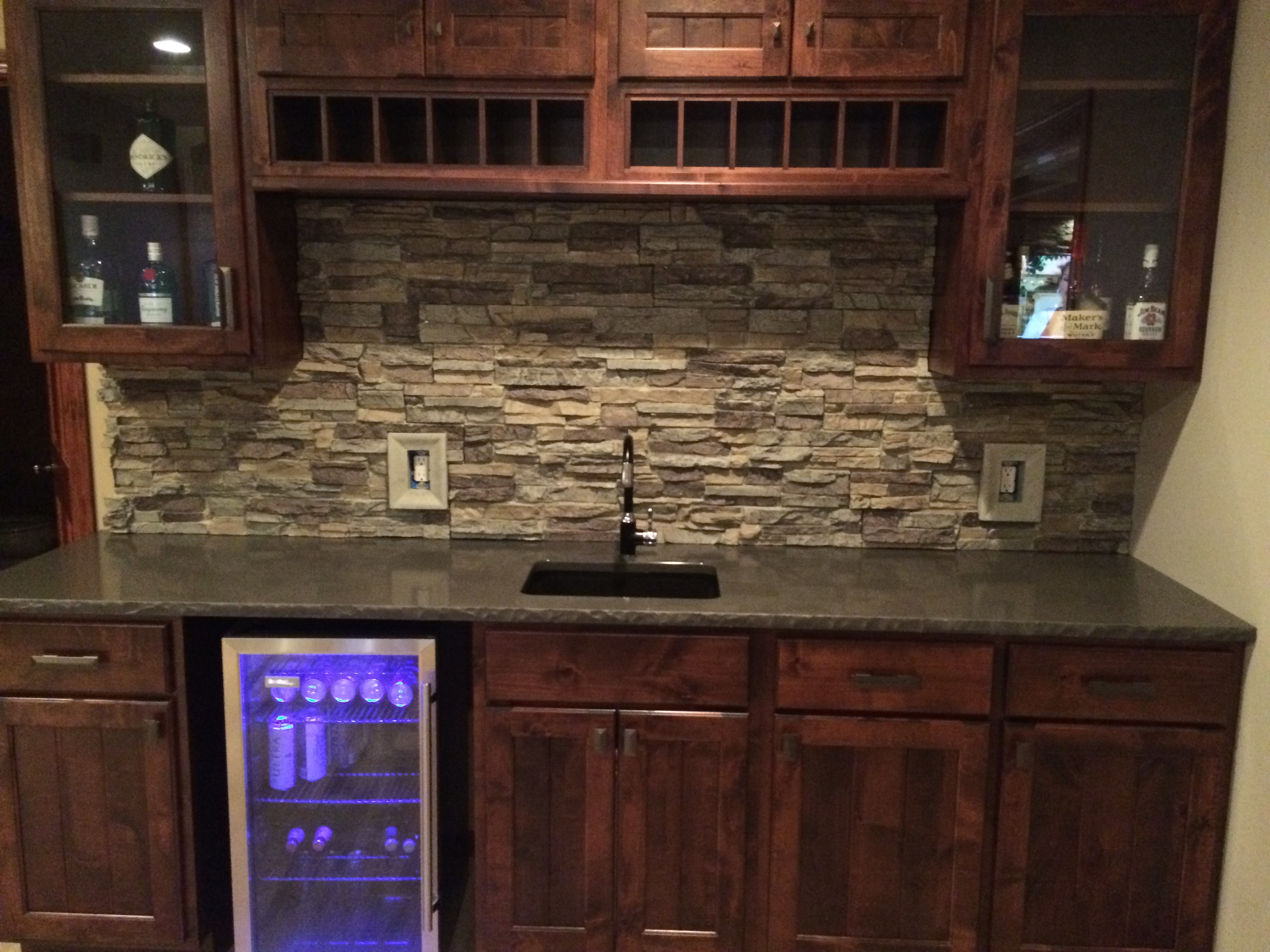 Rustic Man Cave Project with Bar and Media Center Barron Designs