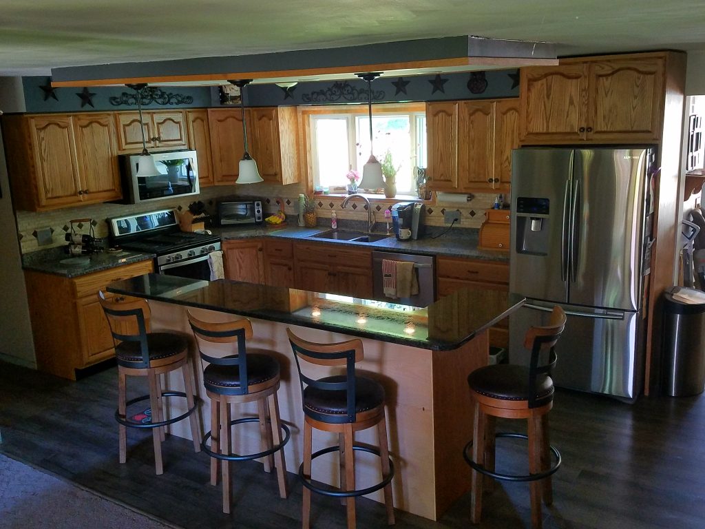 Kitchen island before photo