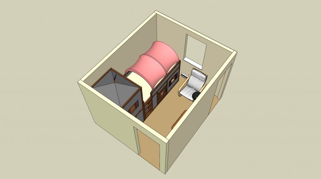  Eric also proved to his wife that the bed would actually fit inside his daughter's room!