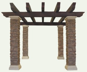 Stacked Stone Pergola