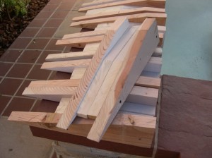 Wooden mounting blocks