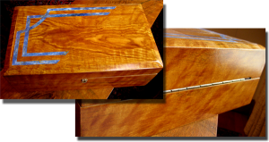 Faux Oak and Lapis Jewelry Box