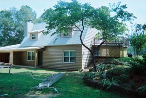 The siding instantly delivers a rustic look, even on modern or brick homes.