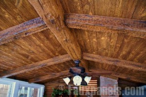 Practically any room in your home can be given a wonderfully rustic quality through the combination of false beams and panels.