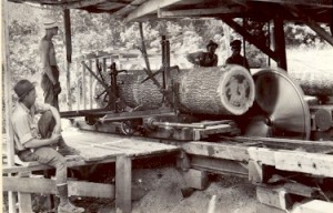 Timber Mills churned out beautiful resawn timber for home building. The texture and beauty of resawn timber was created due to the use of mechanized band saws that left unique imperfections.