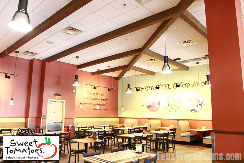 Sweet Tomatoes Restaurants renovation with Woodland beams.