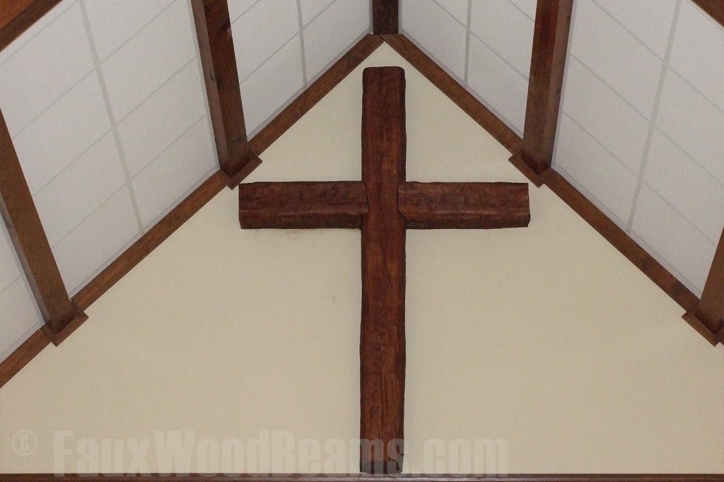 Trinity Baptist Church in Arkansas used Timber beams to build a cross.