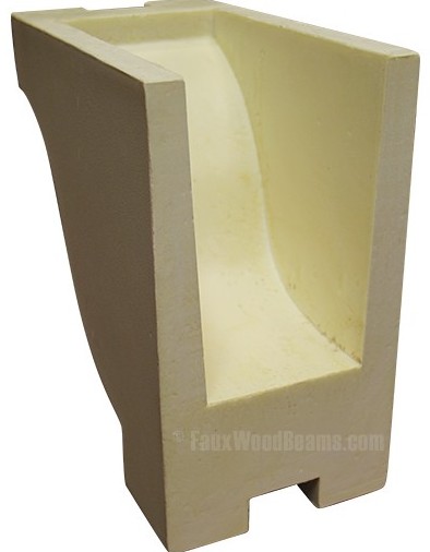 Smooth corbels are easily installed over existing structures.