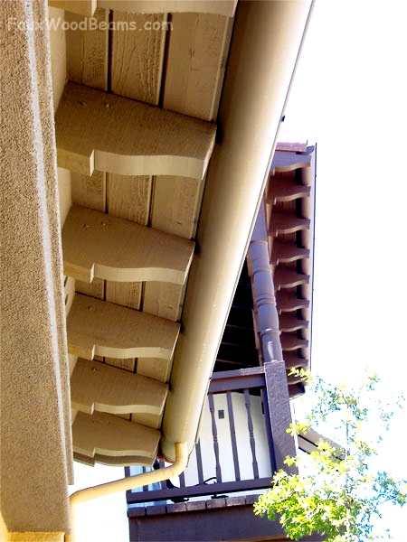 Real wood rafter tails are indistinguishable from real wood.