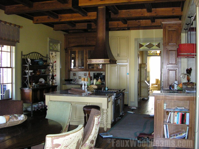 Bill's coffered ceiling was featured in Cabin Life Magazine.