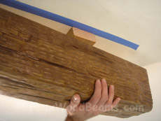 Imitation wood beams are affordable buildings materials.