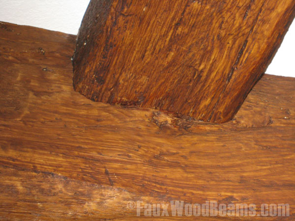 Close-up view of imitation wood