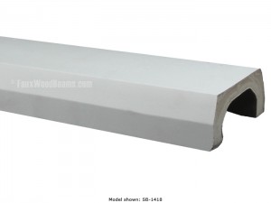 Covering the crack with one of our Regal Beams helped hide the crack, and blend the ceiling seamlessly together.