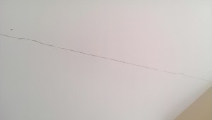 A crack in the ceiling often indicates the foundations of the house are shifting.