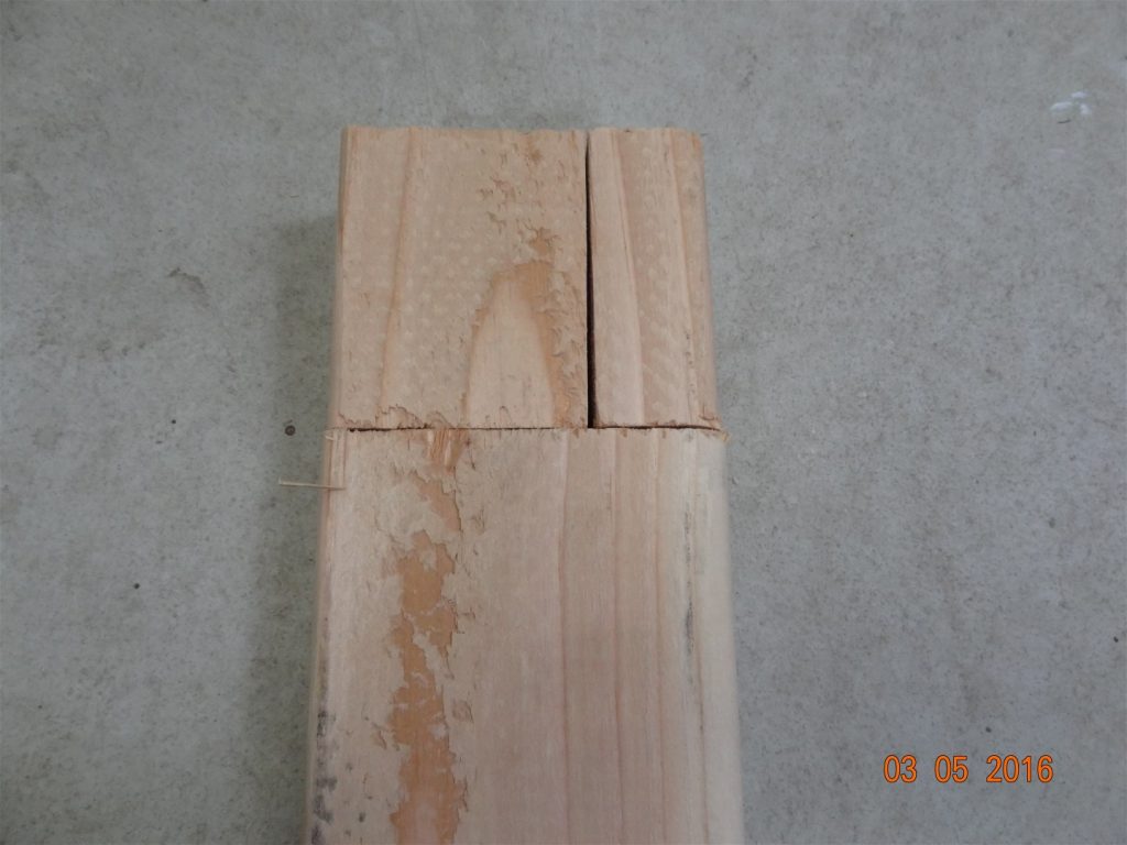 2. mounting blocks custom-cut from 2x4
