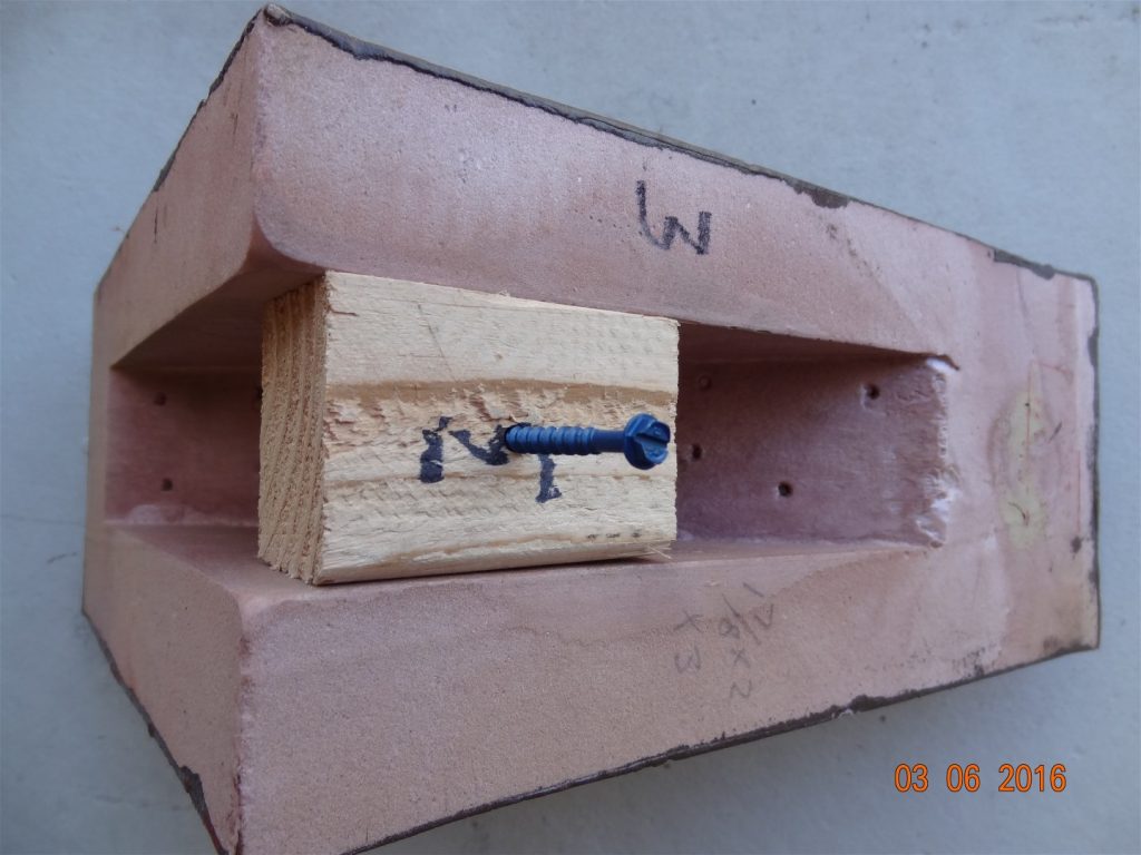 4. Screw mounting block into wall