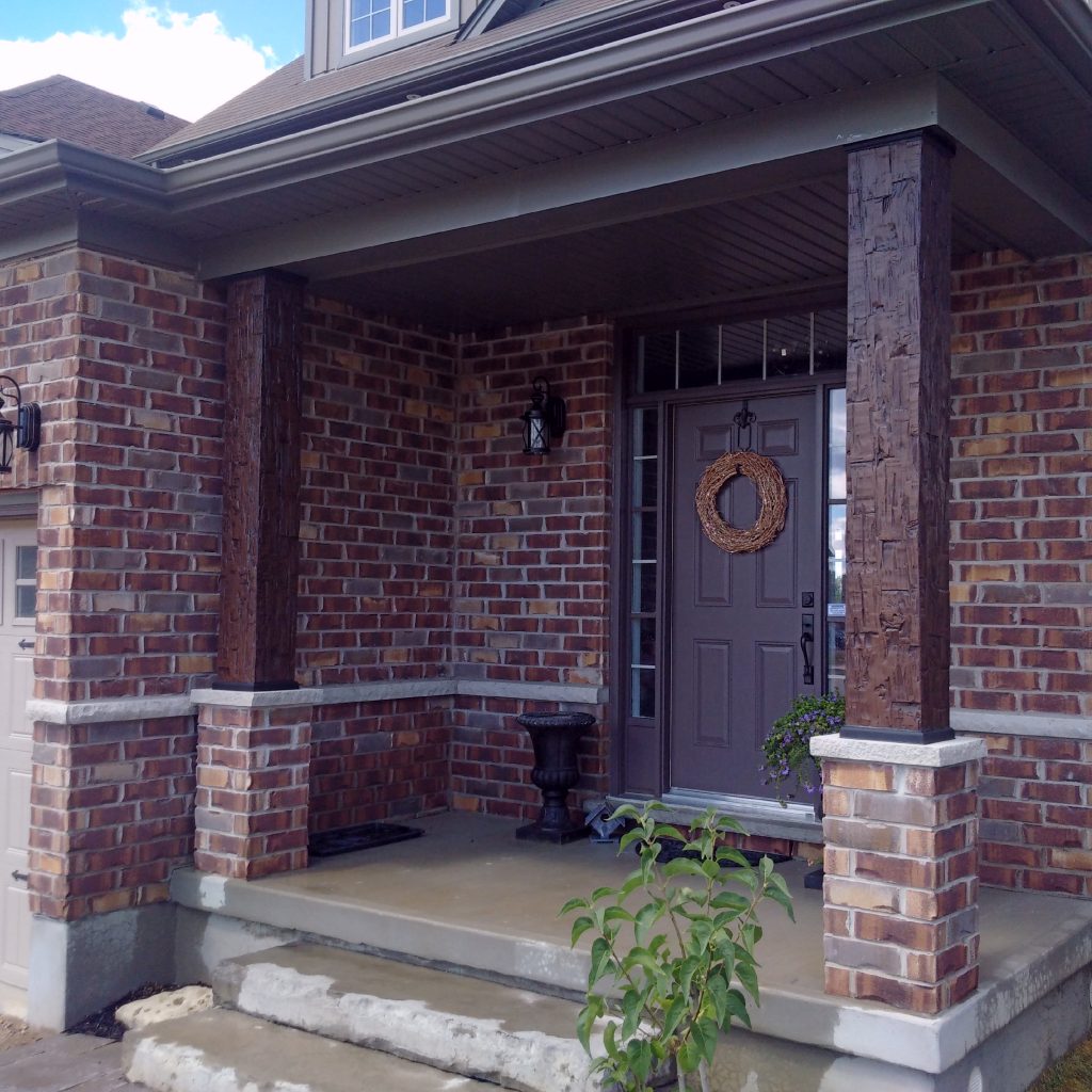 These faux wood columns on the front door look fantastic, and help Adam's house stand apart from its neighbors.