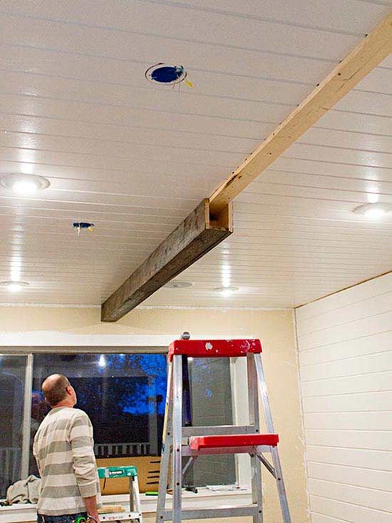 Beam Installation Techniques Mounting, Installing Real Wood Ceiling Beams