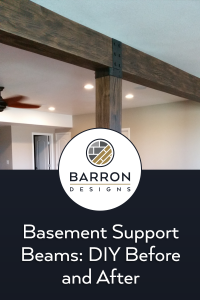 faux wood beams basement