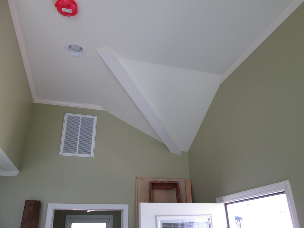 Ceiling before 3-sided beam was added