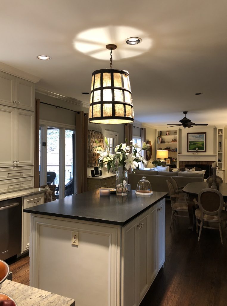 BEFORE: You can see how the low ceiling presented a lot of 'white space' to contend with.