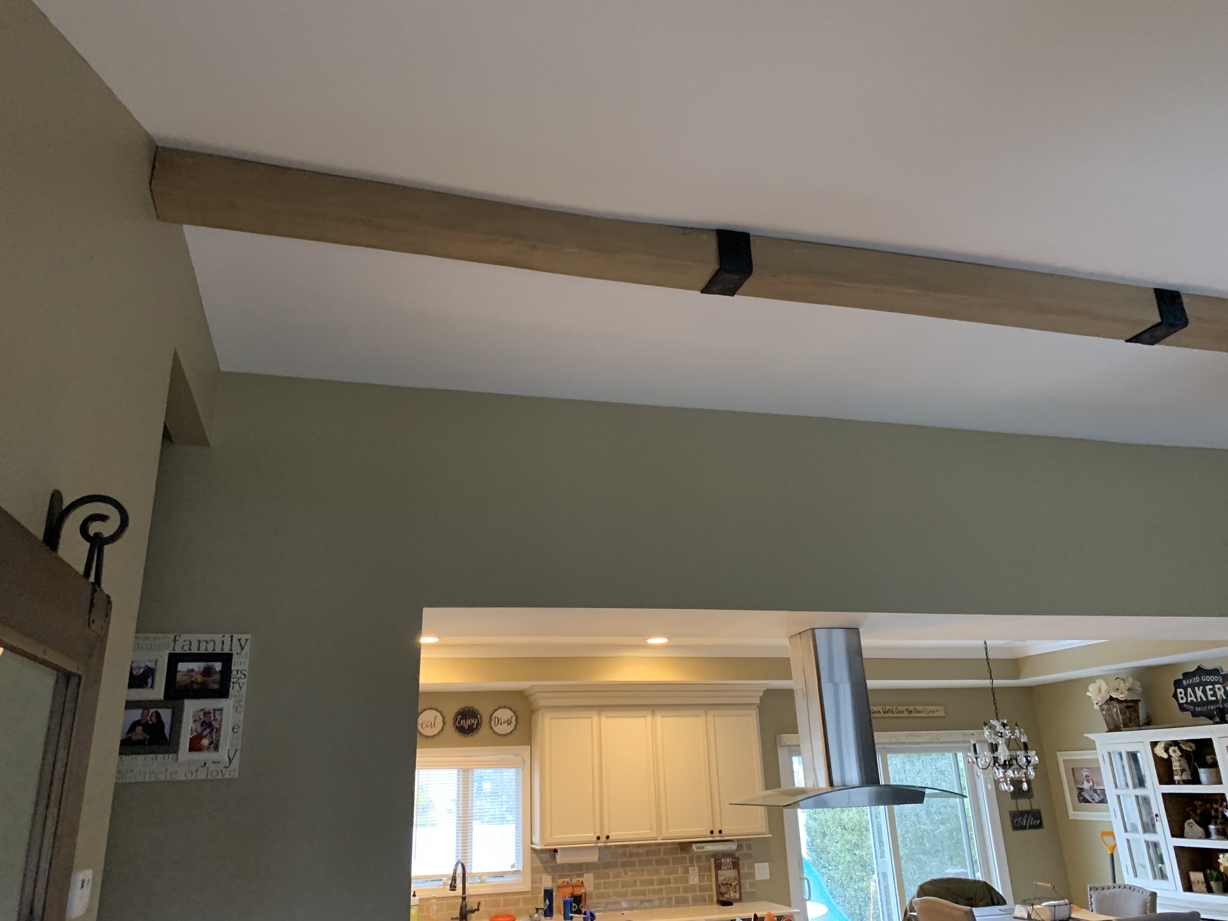 Vaulted Ceiling Remodel One Beam Makes All the Difference