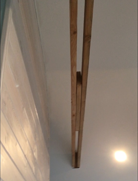 Another suspended beam was made using the same planks.