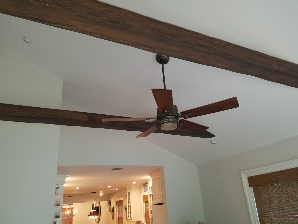 With their rigid polyurethane material, the beams can extend across the entire ceiling even though they're only supported at either end.
